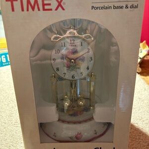 Timex Gold and White Office Dome Clock